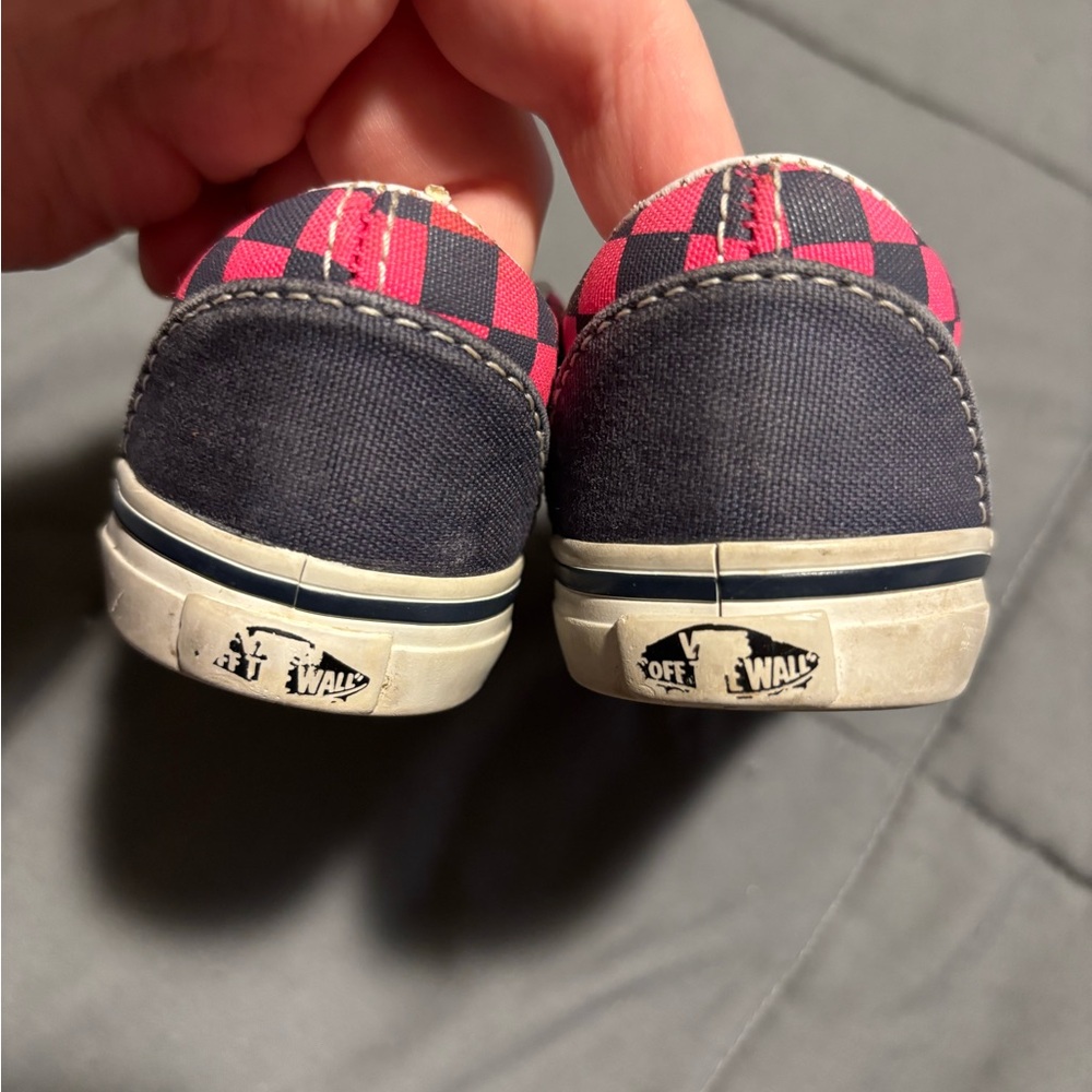 VANS Toddlers Classic Slip-On Pink and Black Checkered Shoes Size 5 - Picture 3 of 8